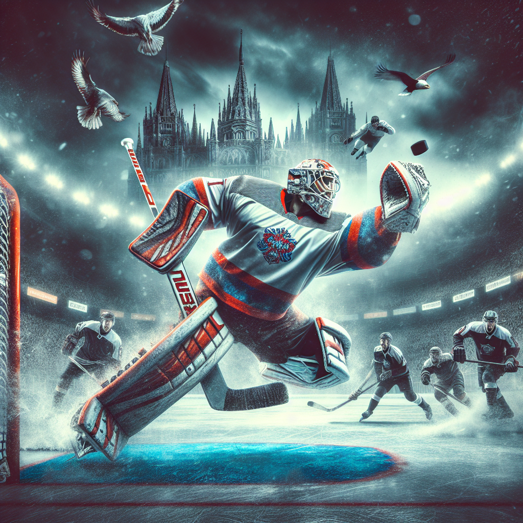 Semyon Varlamov with a Goalie Save vs. Washington Capitals